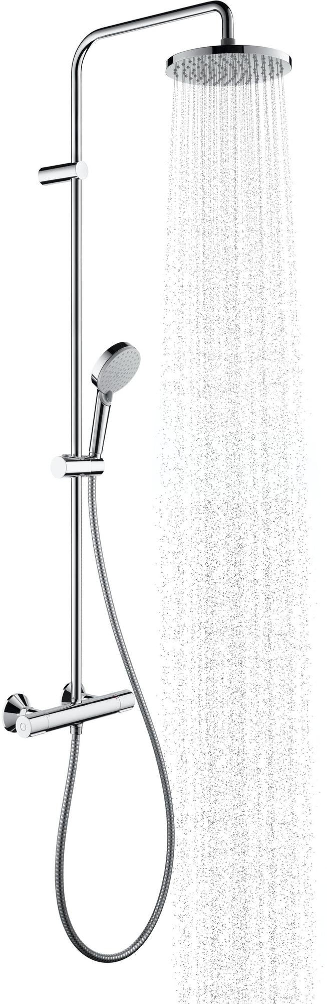 HANSGROHE Showerpipe VERNIS Blend 200 1jet mit Brausethermostat EcoSmart – Chrom
