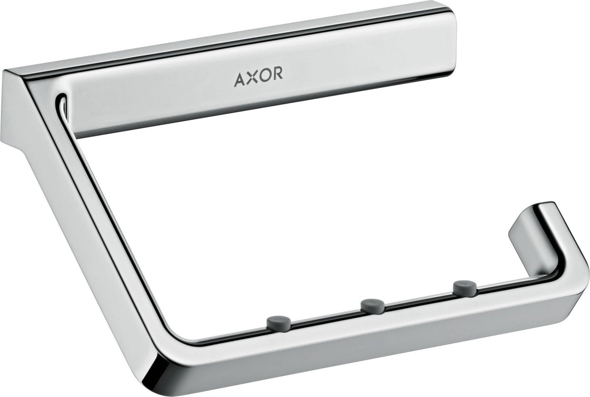 AXOR Universal Papierrollenhalter in Chrom – Wandmontage, verdeckte Befestigung, Softsquare Design