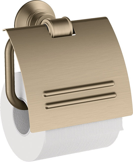 AXOR MONTREUX Papierrollenhalter Wandmontage Chrom – Metall, mit Deckel, verdeckte Befestigung