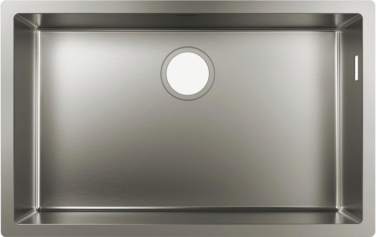 HANSGROHE Unterbauspüle S719-U660 Edelstahl 660 mm – Einzelbecken ohne Hahnloch