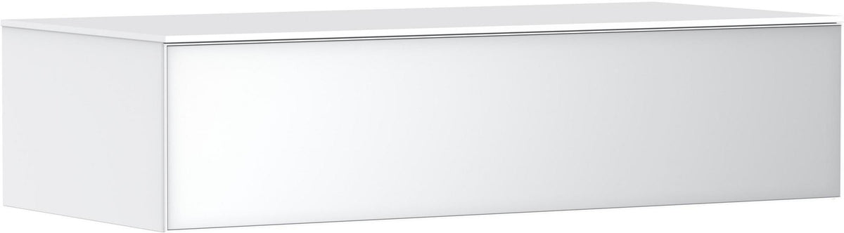 HANSGROHE Sideboard Xevolos E – 1180 mm, mattweiß, mit Keramikfront & PushOpen