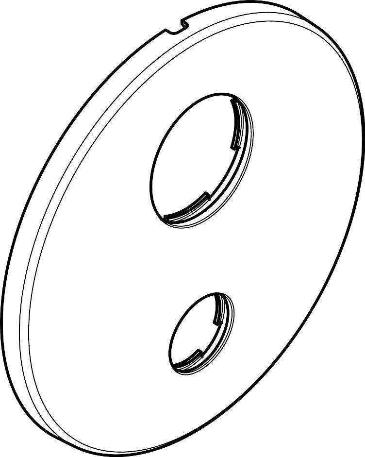AXOR Montreux Rosette für Wannenarmatur/Brause AP – Ø 65 mm, Chrom