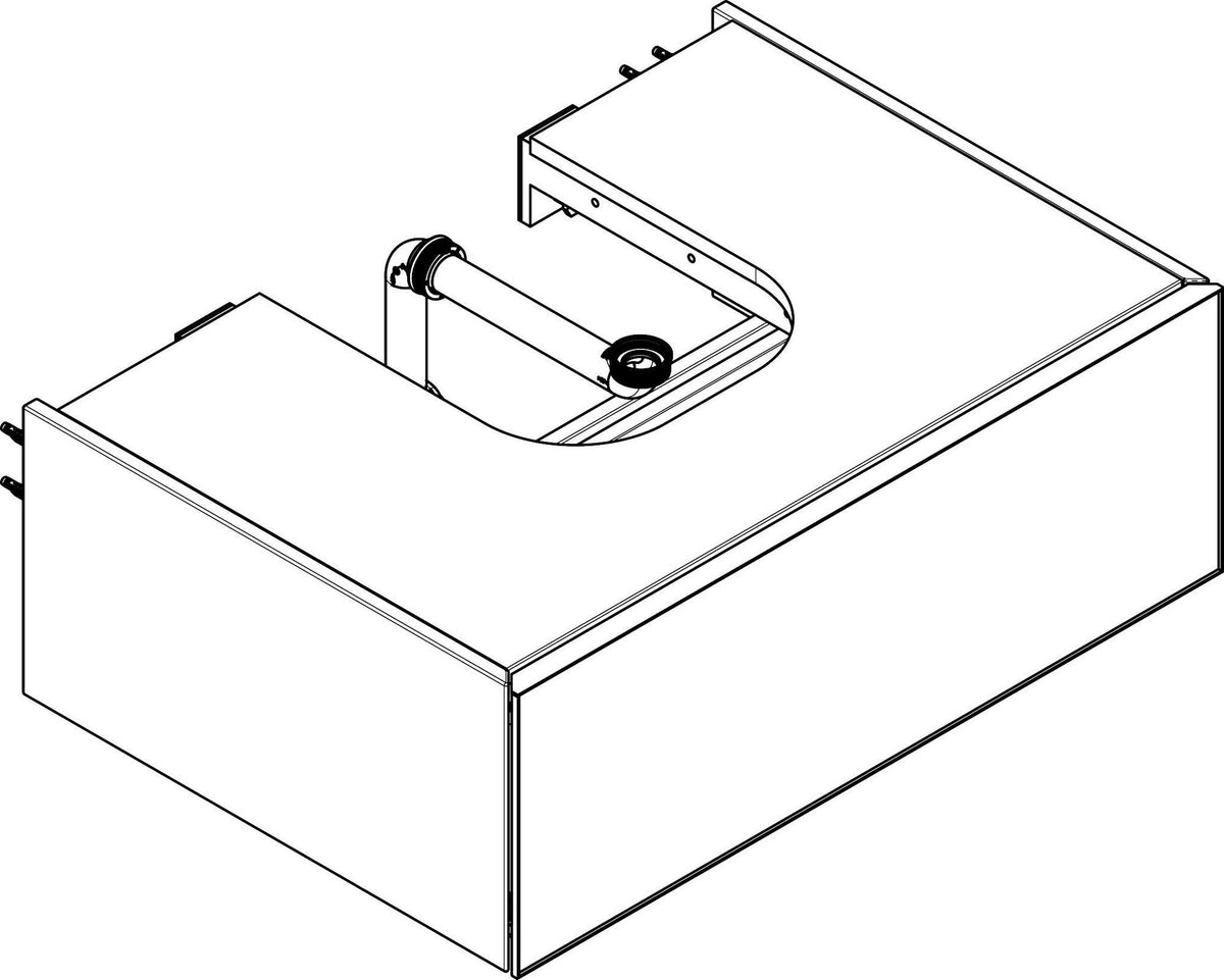 HANSGROHE Xevolos E Waschtischunterschrank 780 mm mit Keramikfront und PushOpen
