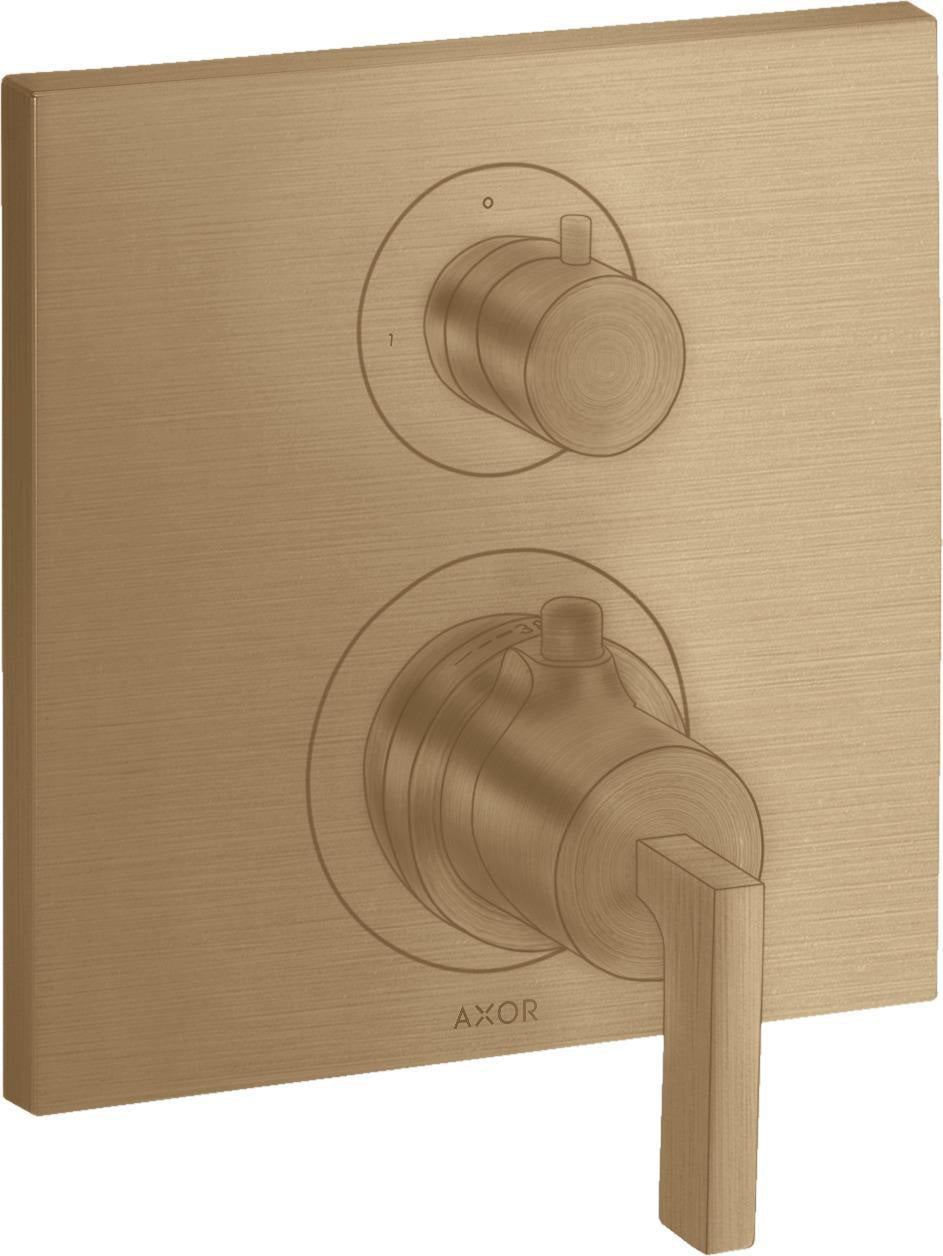 AXOR Citterio Thermostatbatterie mit Ab-/Umstellventil, Hebelgriff, chrom