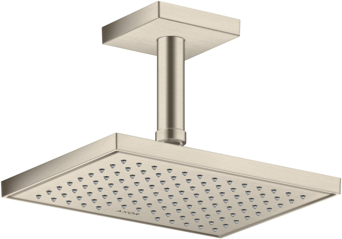 AXOR Decken-Anschlussstück 100 mm DN 15 eckig in Edelstahl-Optik von Hansgrohe