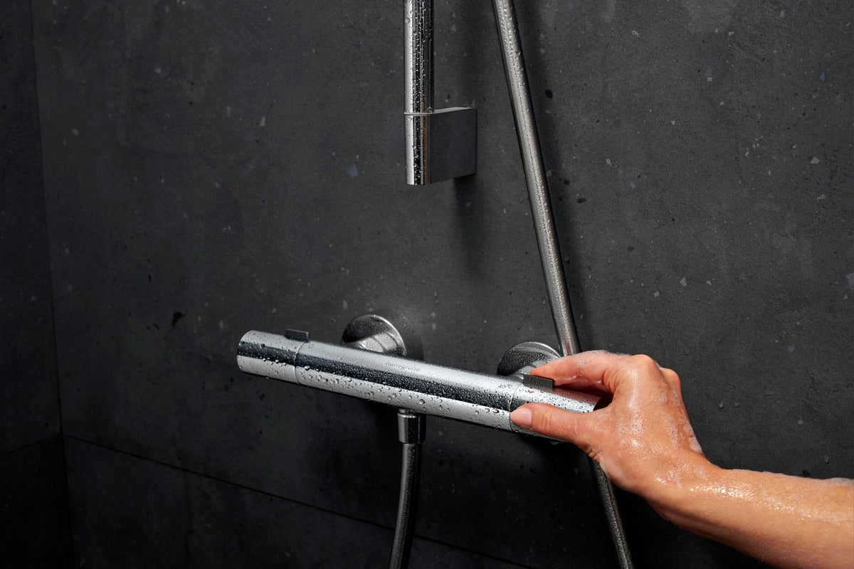 HANSGROHE Ecostat Fine Brausethermostat Aufputz Chrom – Temperatur- und Volumensteuerung