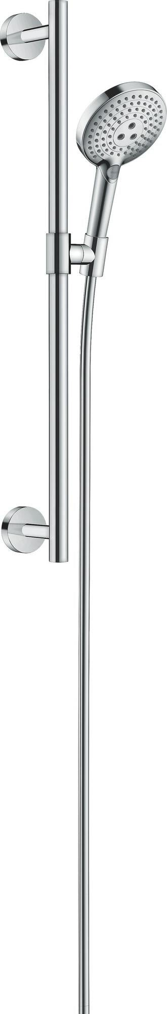 HANSGROHE Raindance Select S 120 Brauseset mit Unica Comfort Stange, 3 Strahlarten, Chrom
