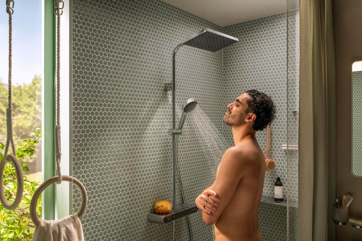HANSGROHE Handbrause Activera Select S 95 2jet EcoSmart Chrom – 2 Strahlarten, Select-Taste, QuickClean+