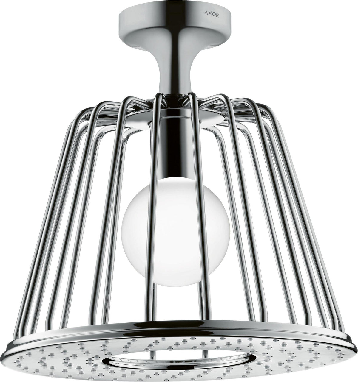 AXOR LampShower Nendo Kopfbrause mit Deckenanschluss und LED-Beleuchtung, Chrom, 275 mm