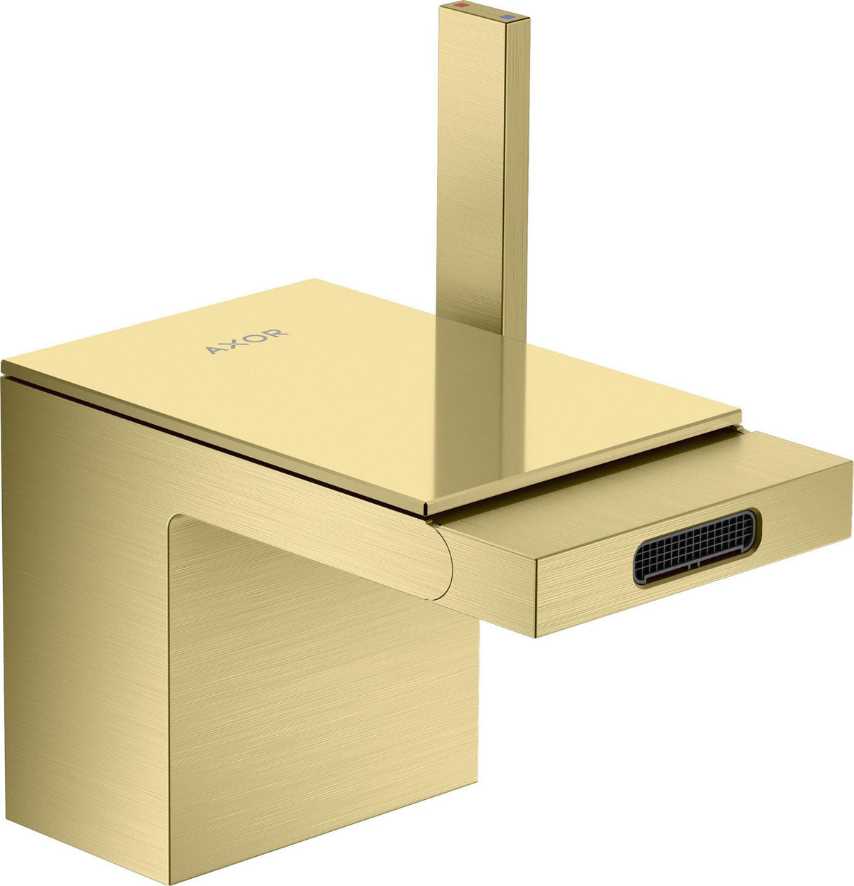 AXOR MYEDITION Einhebel-Bidetmischer ohne Platte polished gold optic mit Push-Open Ablaufgarnitur
