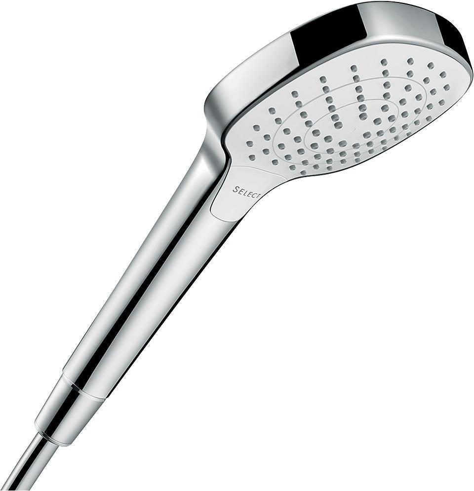 HANSGROHE Handbrause Croma Select E Vario 110 mm weiß/chrom – 3 Strahlarten mit Select-Taste