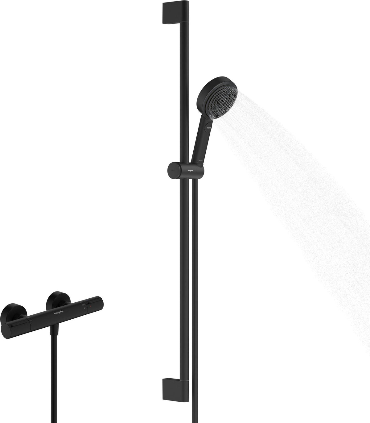 AXOR Pulsify Select S Brausesystem 105 3jet mit Ecostat Thermostat und 90 cm Brausestange in Chrom