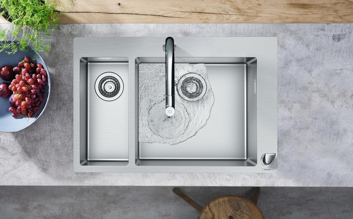 HANSGROHE Metris Select M71 Spültisch-Einhandmischer mit Ausziehbrause, Select-Technologie und ComfortZone 200 – Chrom