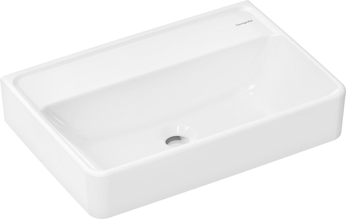 HANSGROHE Waschtisch Compact Xanuia Q 550x370mm weiß mit Hahnloch und Überlauf