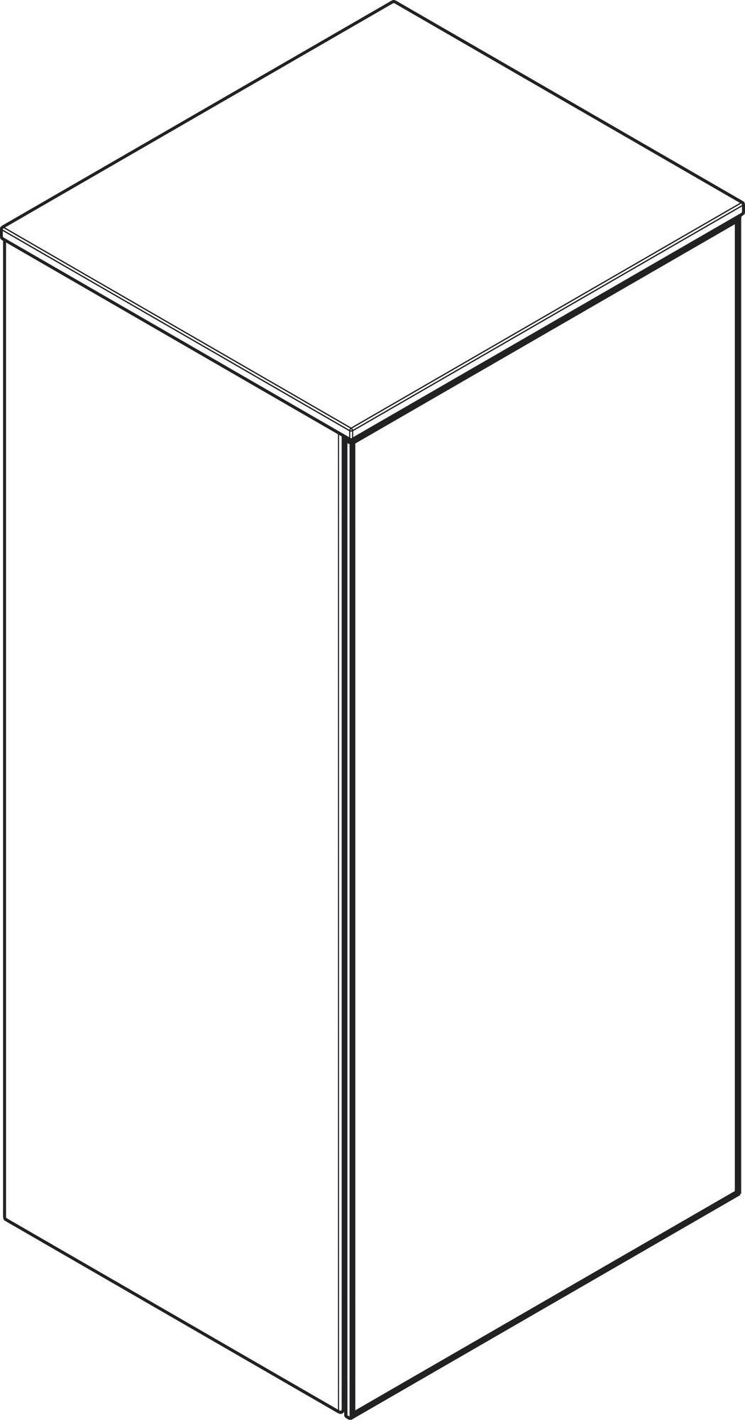 HANSGROHE Xevolos E Halbhochschrank 890 mm, eiche dunkel, grifflos mit PushOpen – Badmöbel