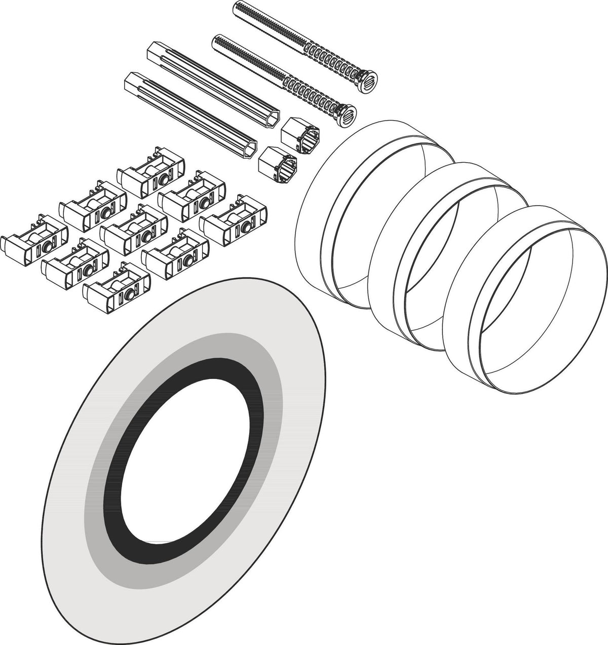 HANSGROHE HG Verlängerung für iBox universal 2 – 25–75 mm Ausgleich für ShowerSelect & DuoTurn