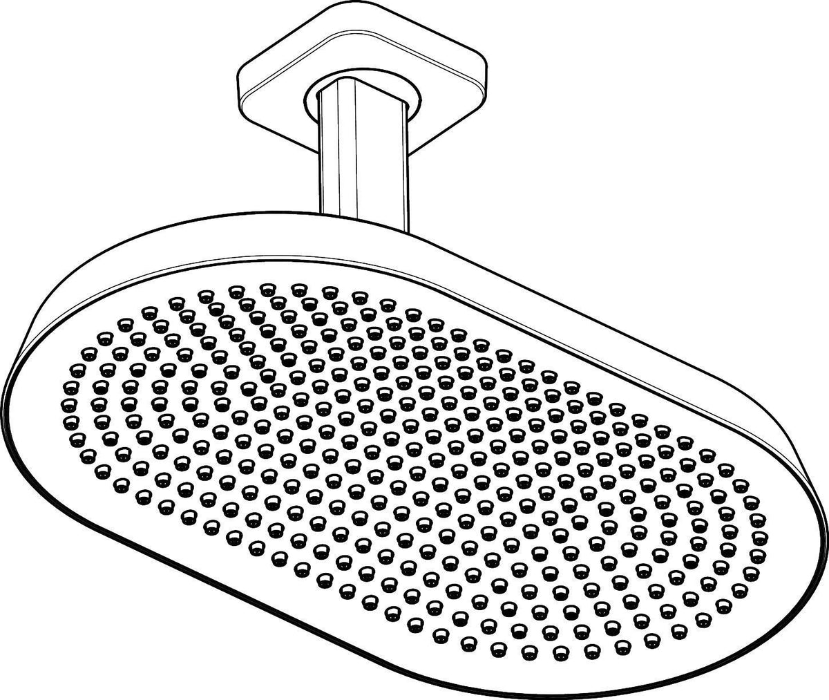 AXOR ShowerSphere 1jet EcoSmart Kopfbrause 370/220 mit Deckenanschluss – Rain FlexPower