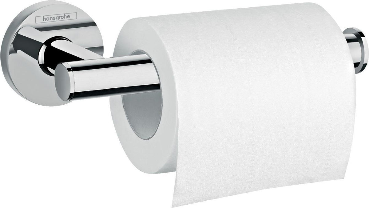 HANSGROHE Logis Universal Papierrollenhalter chrom – Wandmontage, Messing, ohne Deckel
