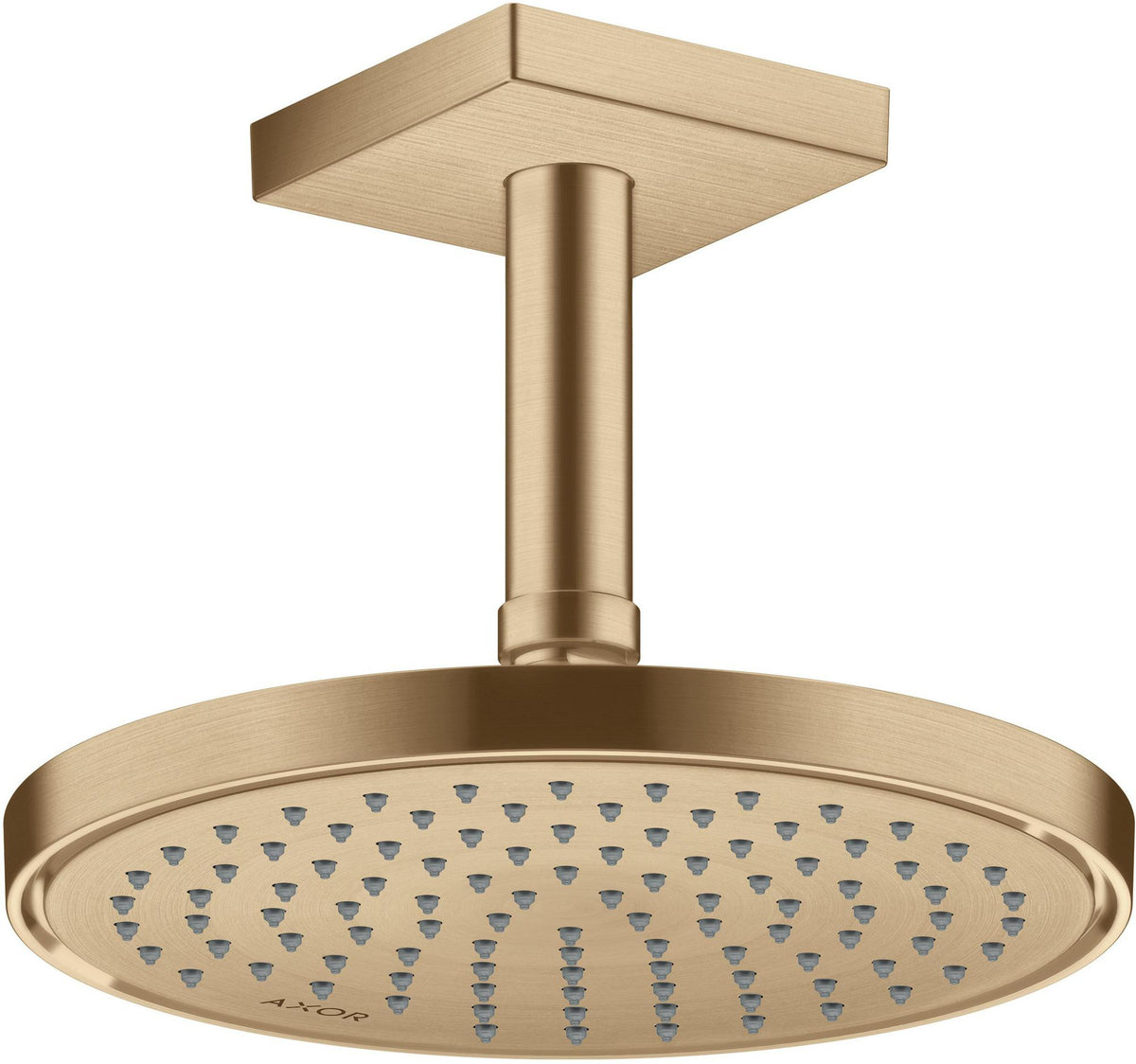 AXOR Decken-Anschlussstück 100 mm DN 15 eckig in Edelstahl-Optik von Hansgrohe