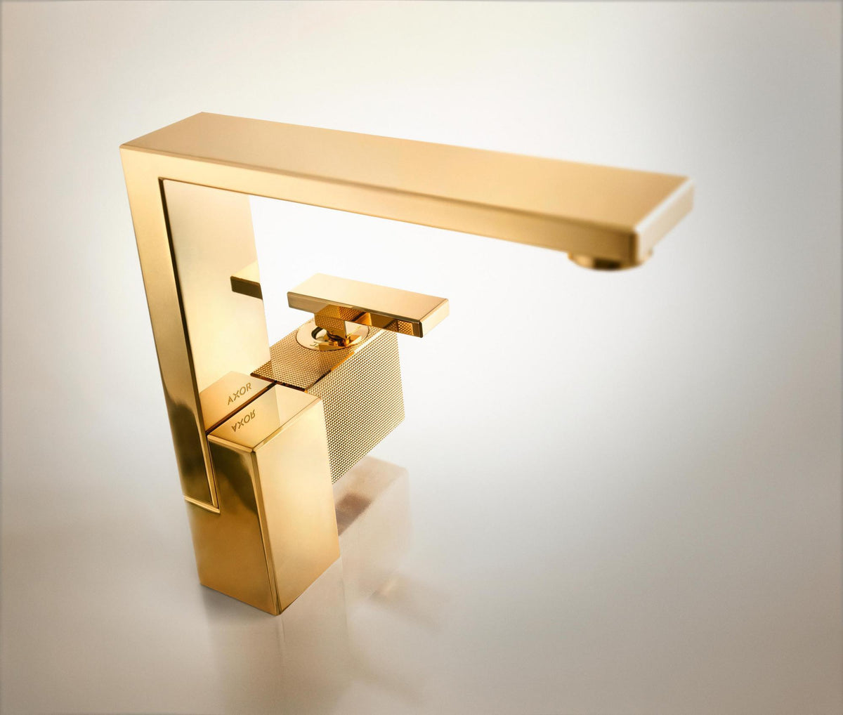 AXOR Edge Waschtischmischer 190 Diamantschliff chrom von Hansgrohe – Einhebelmischer mit Push-Open