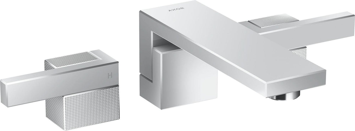 AXOR Edge 3-Loch Waschtischarmatur F-Set Wandmontage Diamantschliff Chrom – Hansgrohe