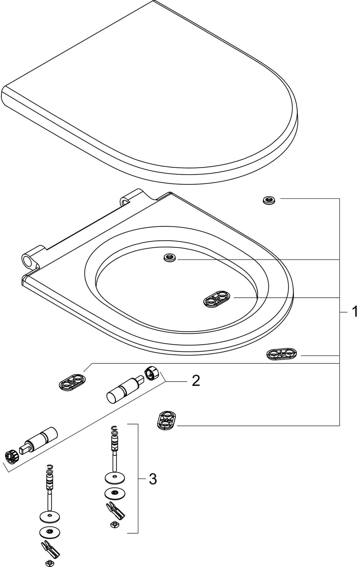 HANSGROHE WC-Sitz EluPura Original Q weiß – Absenkbar, abnehmbar, Montage von oben