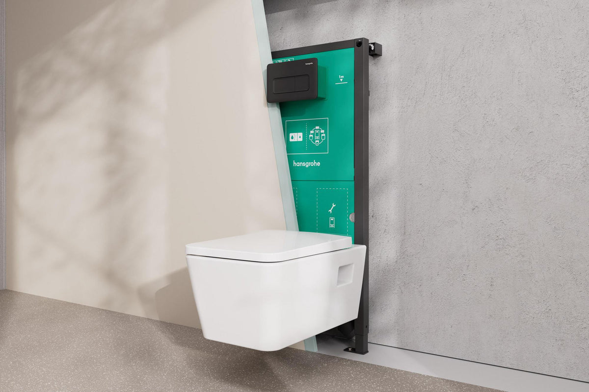Hansgrohe iFrame Original Q Betätigungsplatte mit 2-Mengen-Spülung in Chrom