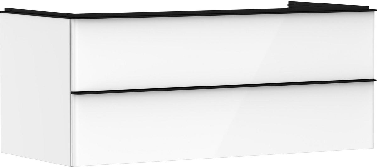 HANSGROHE Waschtischunterschrank Xelu Q 1180 mm, weiß hochglanz, 2 Schubkästen, SoftClose