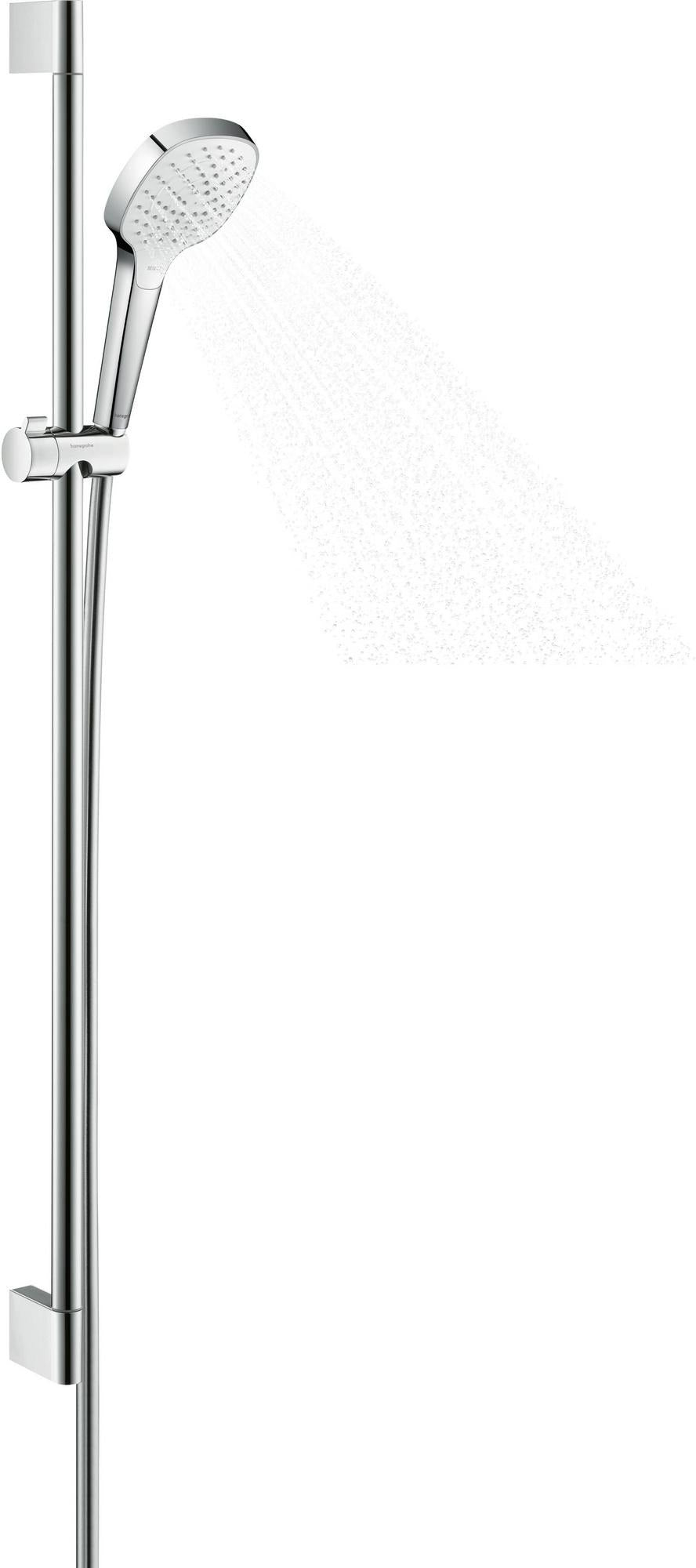 HANSGROHE Brauseset Croma Select E Vario mit Unica Croma Stange 650 mm weiß/chrom