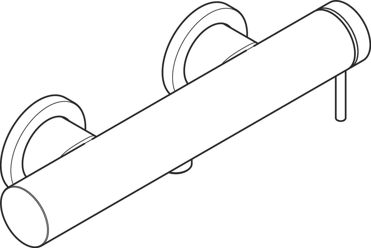 HANSGROHE Tecturis S Einhebel-Brausemischer Aufputz Chrom – Wandmontage, Temperaturbegrenzung
