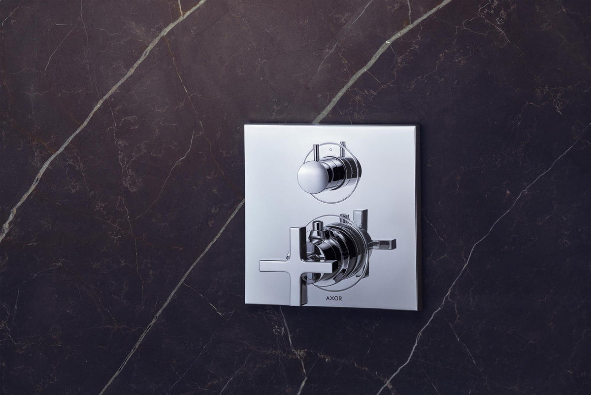 AXOR CITTERIO Unterputz-Thermostat mit Ab-/Umstellventil Kreuzgriff Chrom