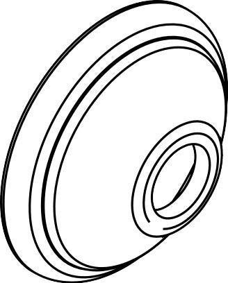 AXOR Montreux Rosette für Wannenarmatur/Brause AP – Ø 65 mm, Chrom
