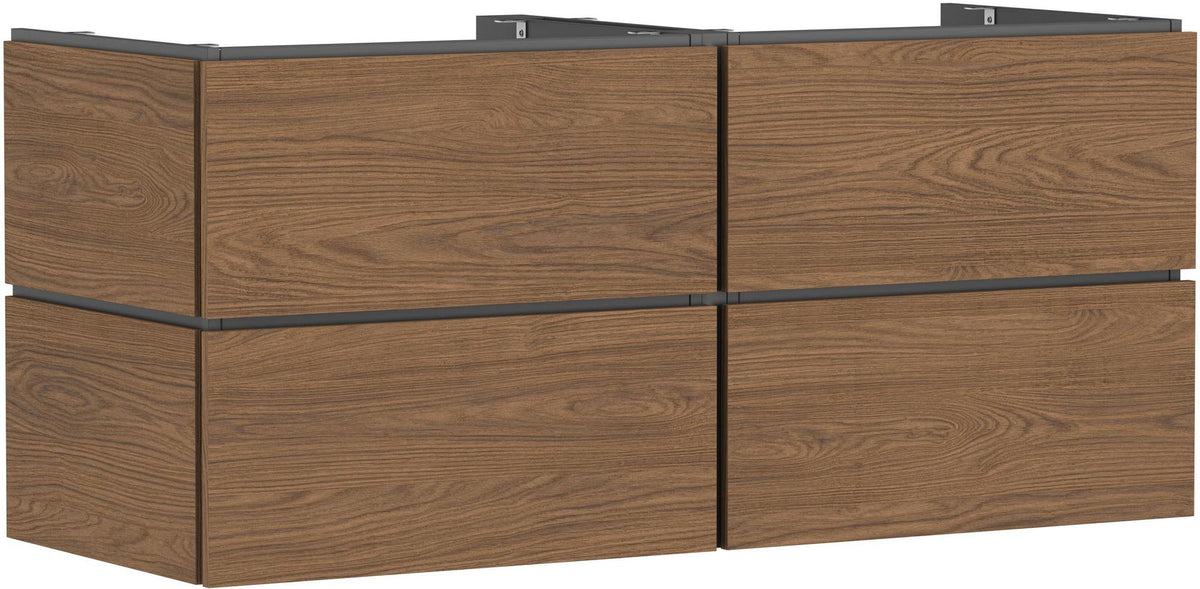 HANSGROHE Xilesa E Waschtischunterschrank 1375 mm – 4 Schubkästen, SoftClose, Wandmontage