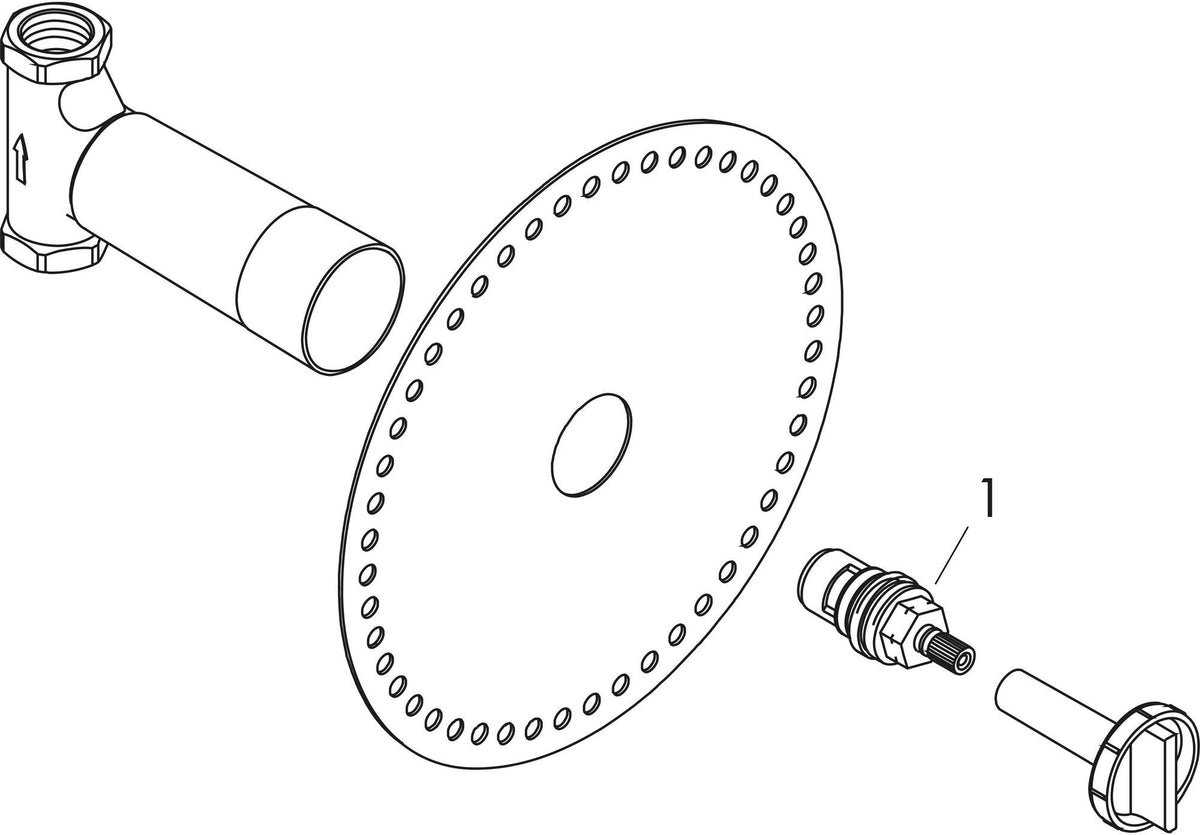 AXOR Grundkörper Unterputzventil DN20 130 l/min von Hansgrohe – für Absperrventil-Fertigsets