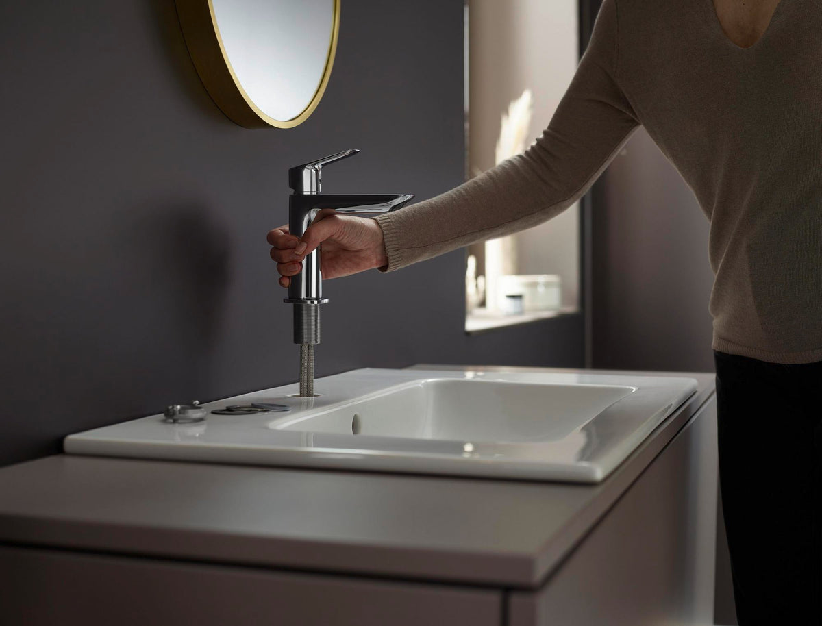 HANSGROHE HG Einhebel-Waschtischmischer 110 LOGIS mit Zugstangen-Ablaufgarnitur, chrom
