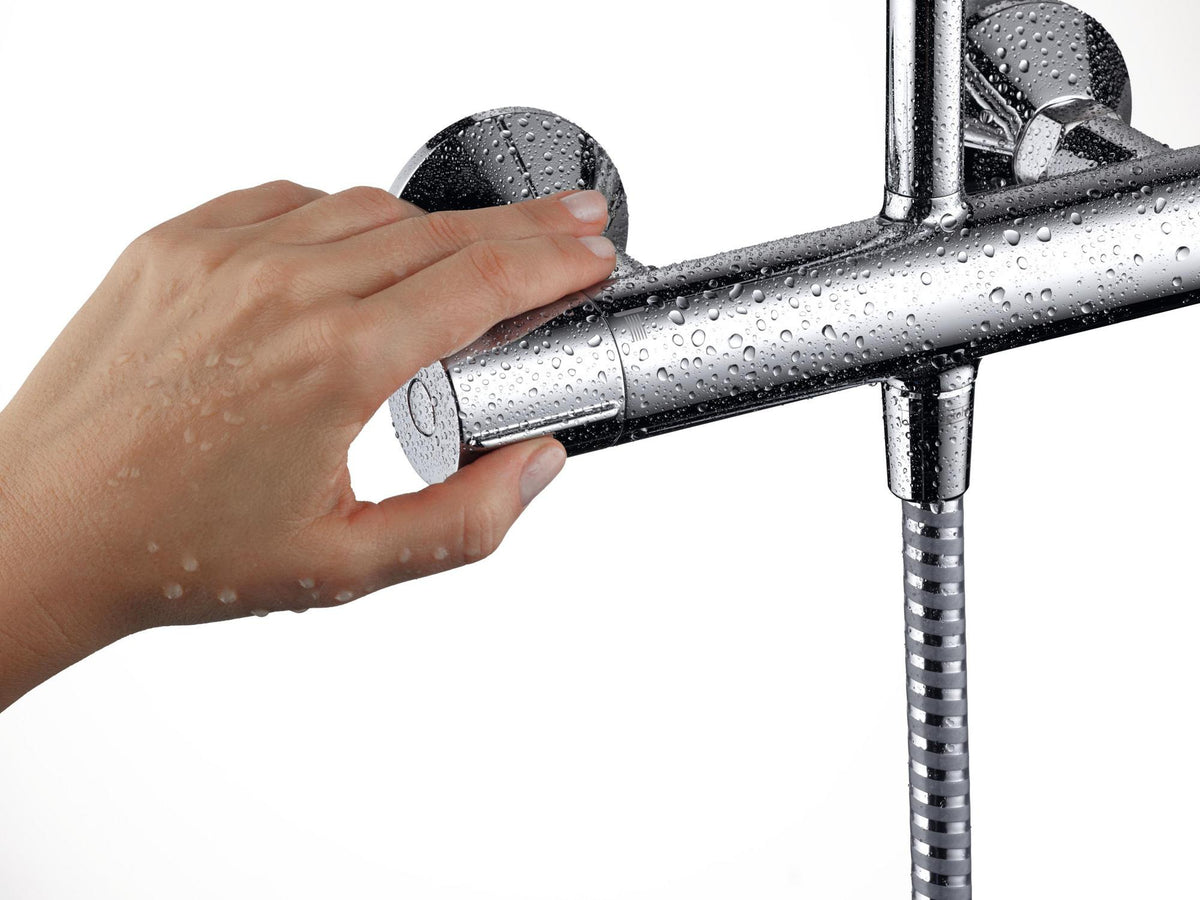 HANSGROHE Showerpipe VERNIS Blend 200 1jet mit Brausethermostat EcoSmart – Chrom