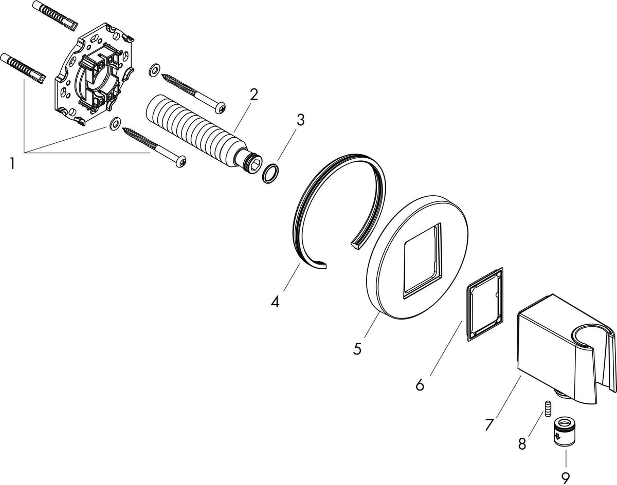 AXOR Schlauchanschluss Fixfit rund mit Rückflussverhinderer brushed gold optic