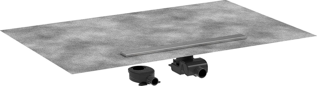 HANSGROHE RainDrain Allround Duschrinne 1200 mm Komplettset – edelstahl gebürstet, höhenverstellbar
