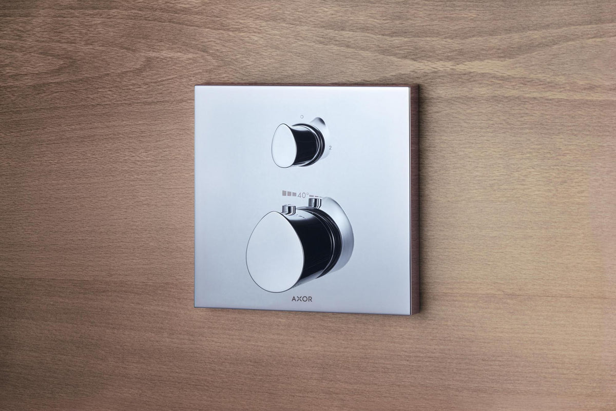 AXOR Starck Organic UP Thermostat mit Absperrventil – Chrom, 1 Verbraucher, quadratisch