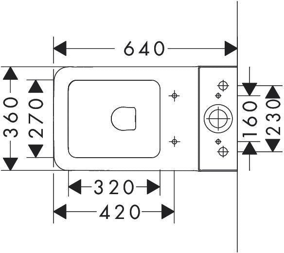 HANSGROHE EluPura Original Q Stand-WC mit SmartClean Glasur und AquaChannel Spülung