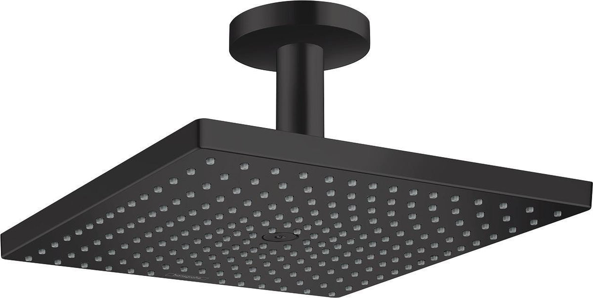 HANSGROHE Raindance E 300 1jet EcoSmart Kopfbrause Deckenmontage MSW – 300 x 300 mm, schwarz