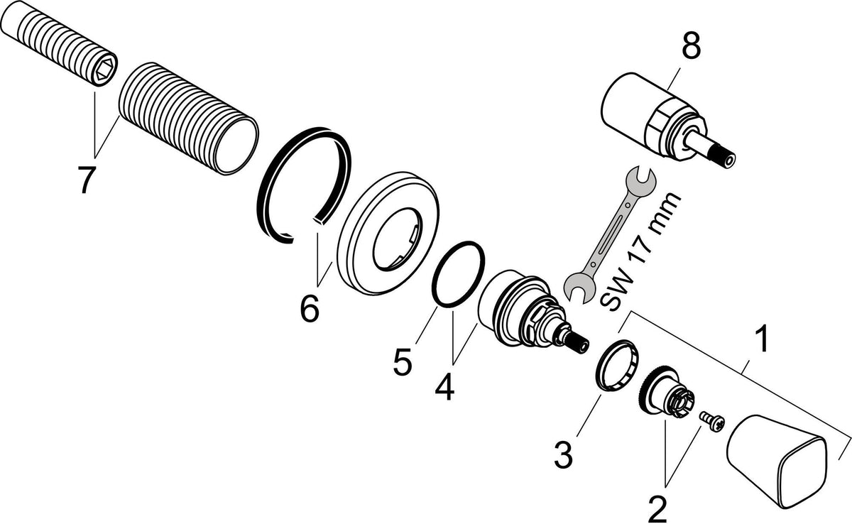 HANSGROHE Absperrventil LOGIS DN 15/DN 20 chrom – Unterputzventil mit Abdeckrosette