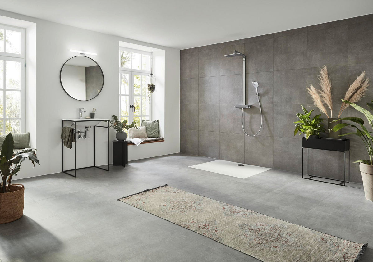 HANSGROHE Showerpipe Raindance Select E 360 mit Thermostat Ecostat Select – Chrom