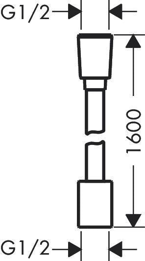Hansgrohe Designflex Textilbrauseschlauch 160 cm Chrom – Recycled PET, Knickgeschützt, Drehwirbel