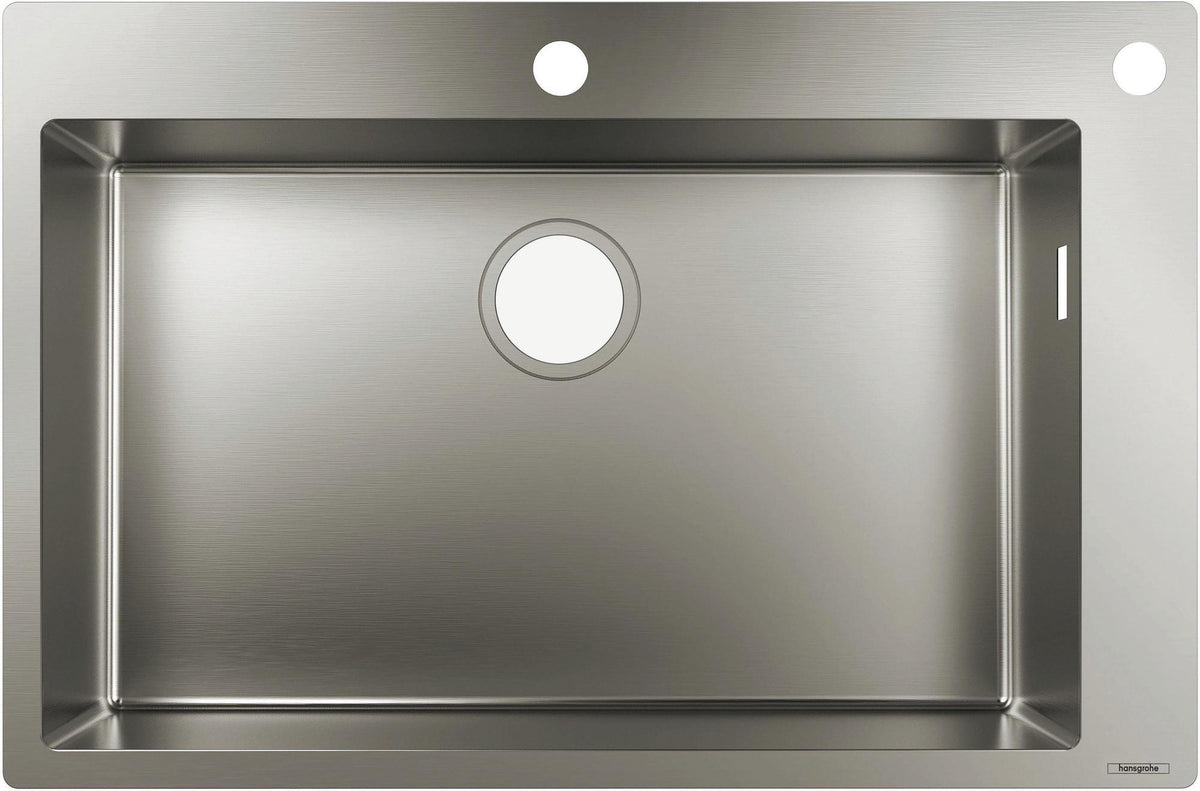 HANSGROHE Einbauspüle S712-F660 Edelstahl 660 x 400 mm mit Überlauf