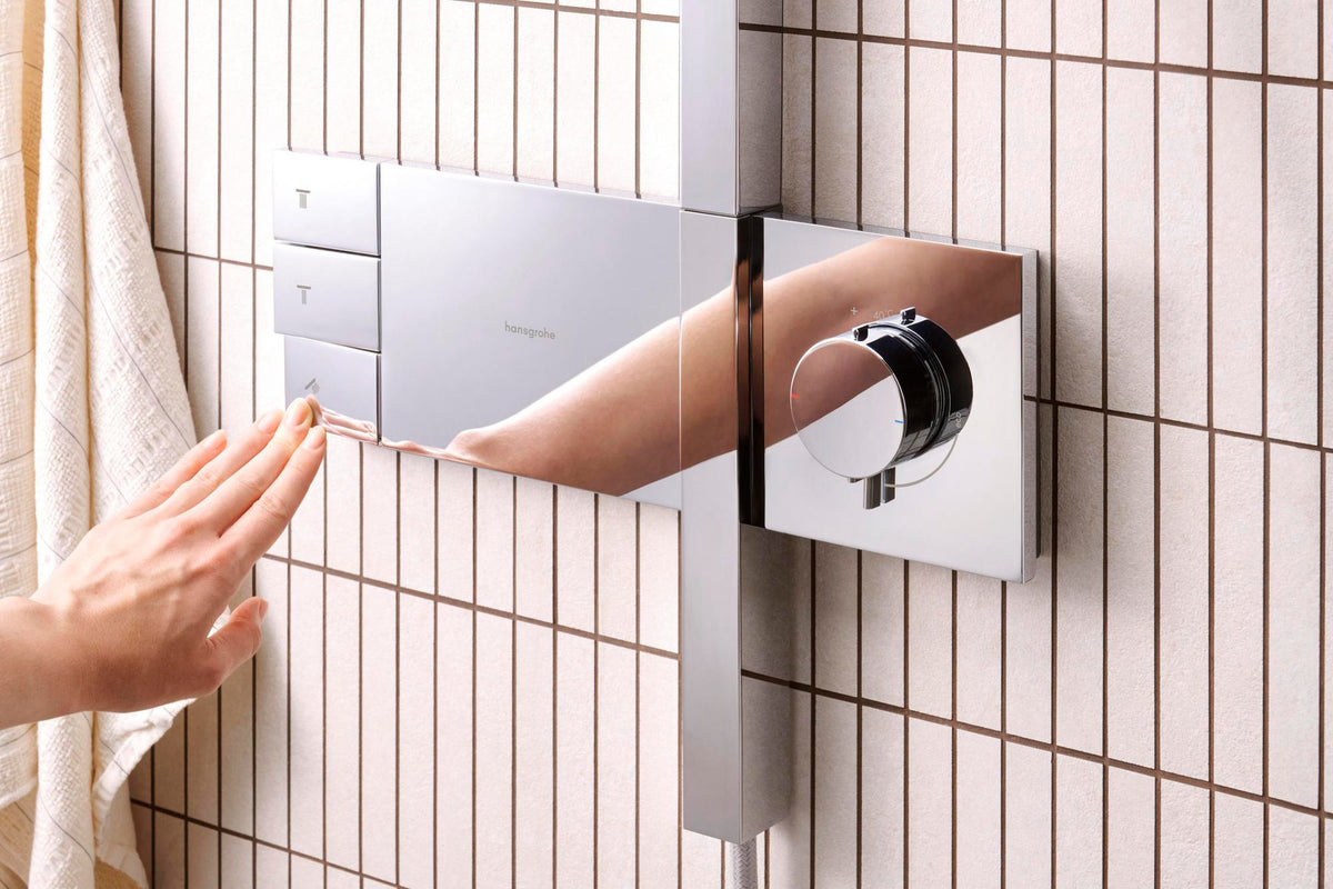 HANSGROHE Raindance Alive Q 210/340 2jet Duschsystem mit Thermostat – Schwarz