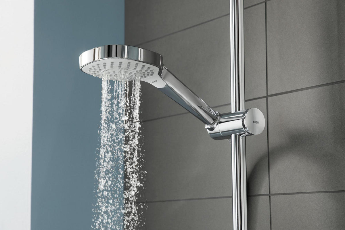 HANSGROHE Handbrause Croma Select E Multi – 3 Strahlarten, Select-Taste, weiß/chrom