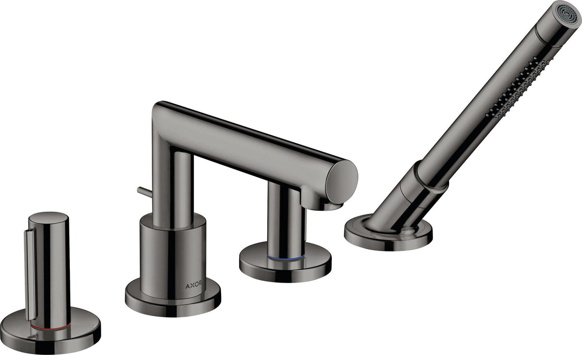 AXOR Uno 4-Loch-Wannenarmatur mit Handbrause und Secuflex, Chrom, 400 mm