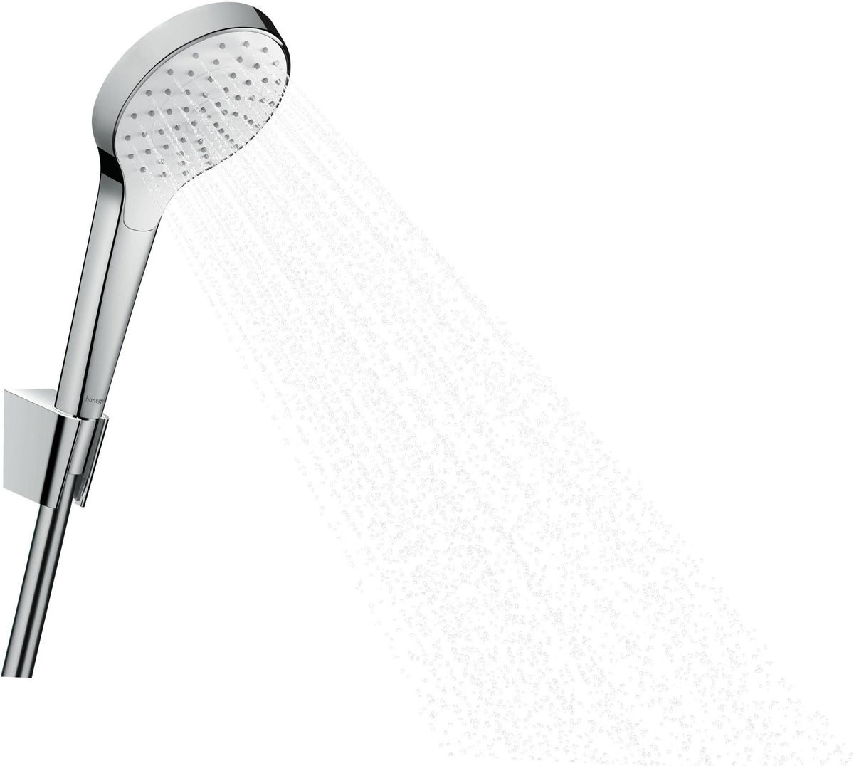 Hansgrohe Brauseset Croma Select S 1jet mit Isiflex Brauseschlauch 1600 mm weiß/chrom