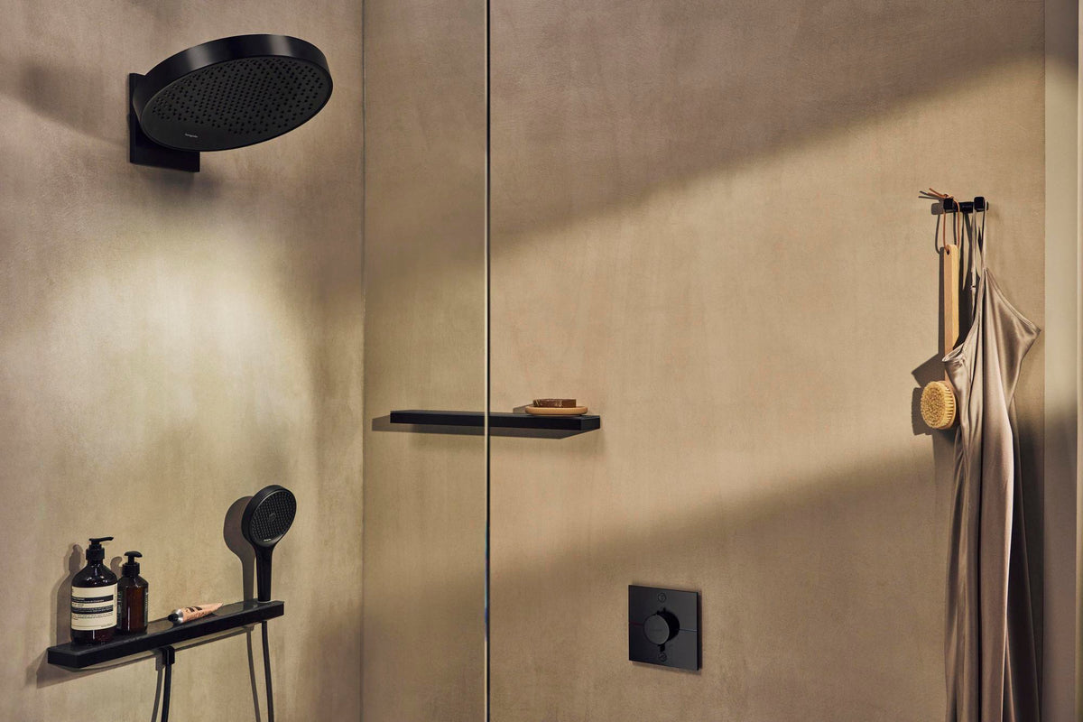 HANSGROHE HG Handbrause Rainfinity 130 3jet Chrom – 3 Strahlarten, QuickClean, Select-Taste